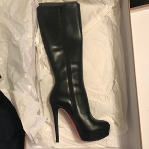 Christian Louboutin Bianca Leather Knee High Boots